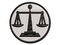 Scales of Justice Legal Lawyer Icon Multi-Color Embroidered Iron-On or Hook & Loop Patch Applique